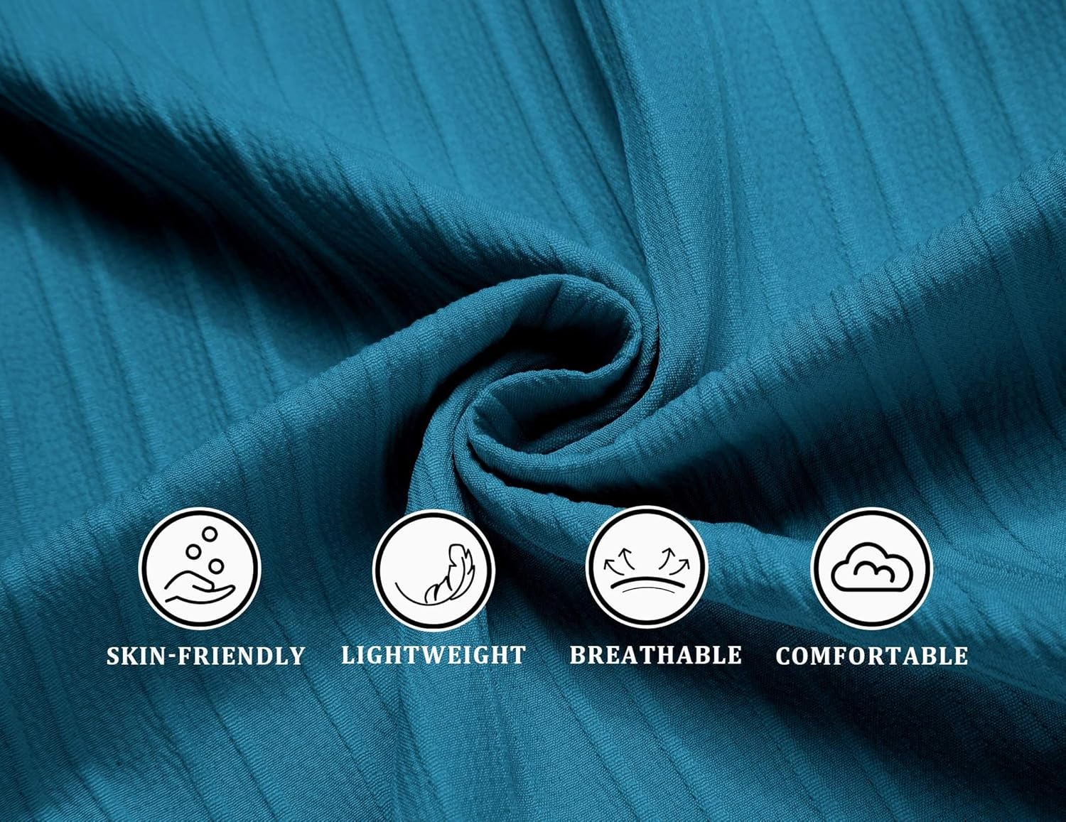 COOFANDY Men's Casual Shirts Short Sleeve Button Down Shirts Fashion Textured Summer Beach Shirt - Image 5