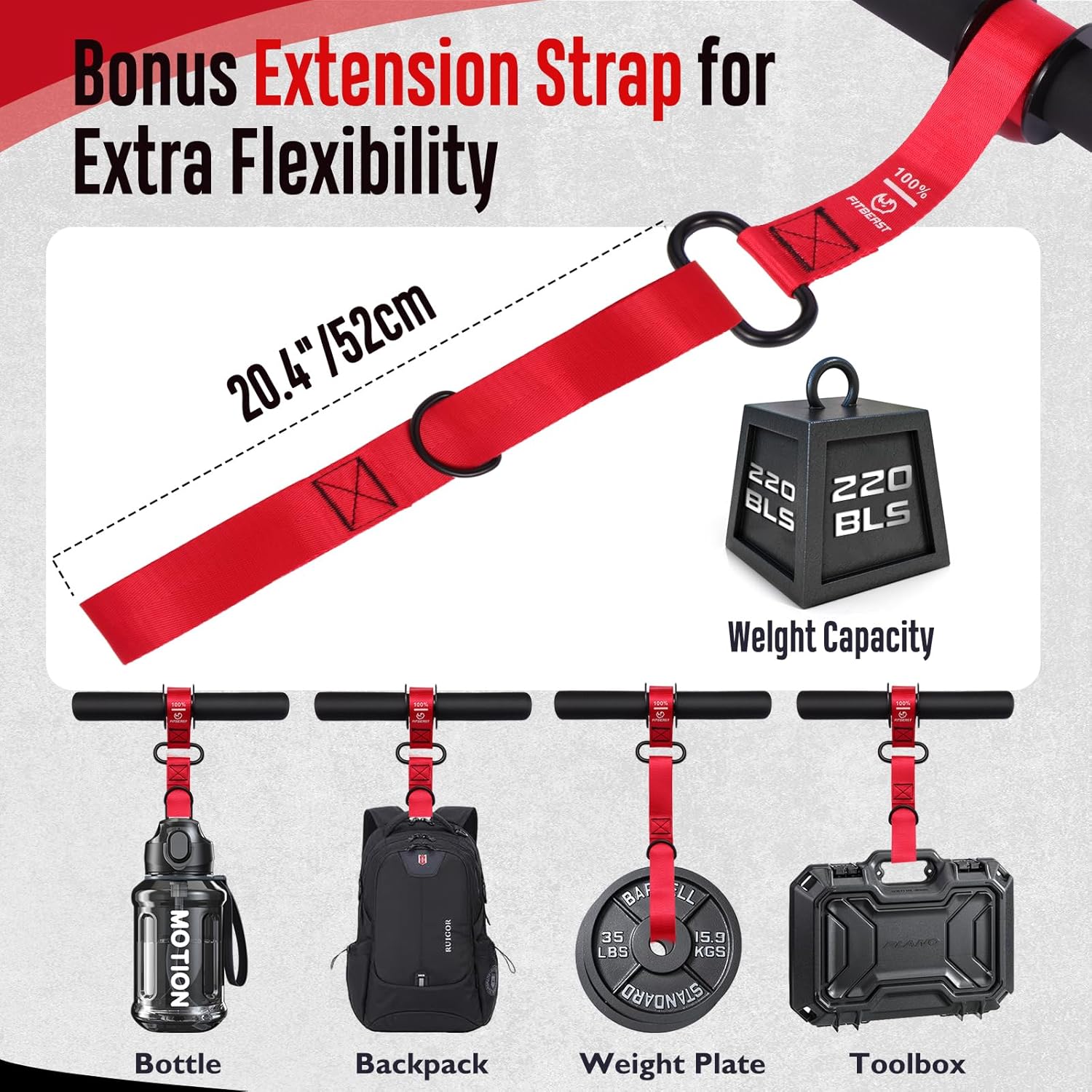 FitBeast Forearm Strengthener & Forearm Exerciser, Wrist Roller with Thicker Handle, Forearm Strength Trainer with Adjustable Strap - Ideal for Grip Strength, Muscle Building, Rehabilitation - Image 5