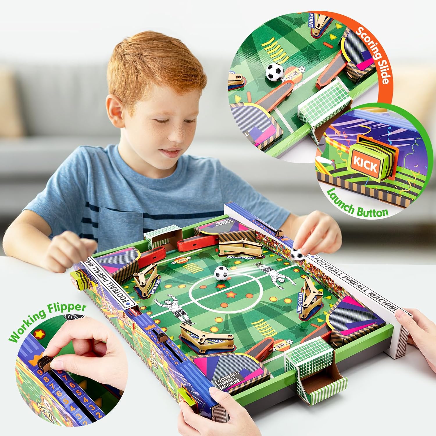 CubicFun DIY Pinball Machine Toy for Kids Ages 8-14, STEM Toys Screen-Free Soccer Game Educational 3D Puzzle, Christmas for Kids Ages 8-13, Develops Problem-Solving & Hand On Skills - Image 7