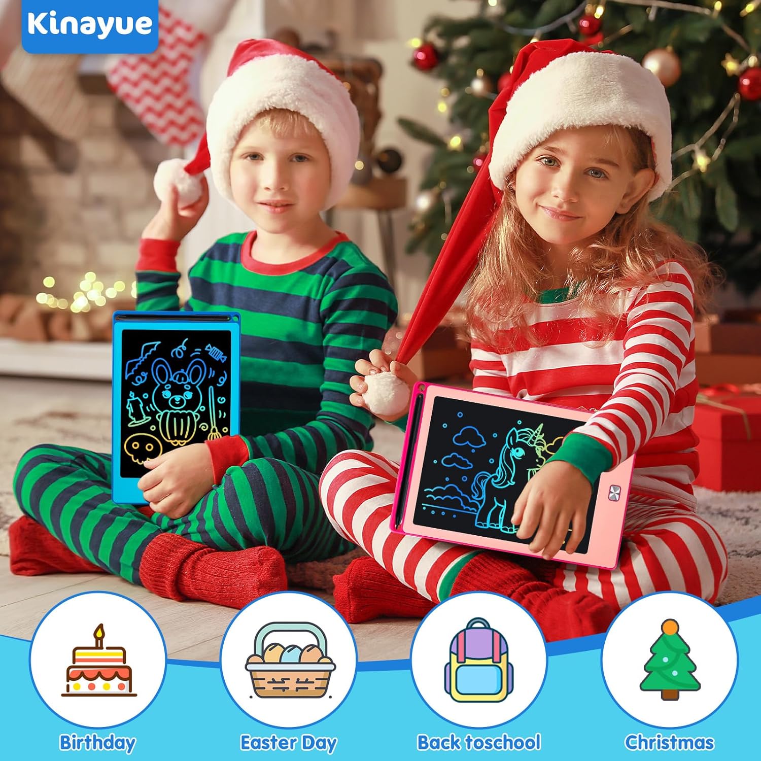 2 Pack LCD Writing Tablet for Kids,8.5 Inch Doodle Board Drawing Tablet Colorful Educational Toys for Boys Girls Reusable Road Travel Game Toy Gifts for 3 4 5 6 7 8 Years Old (Blue+Pink - Image 8