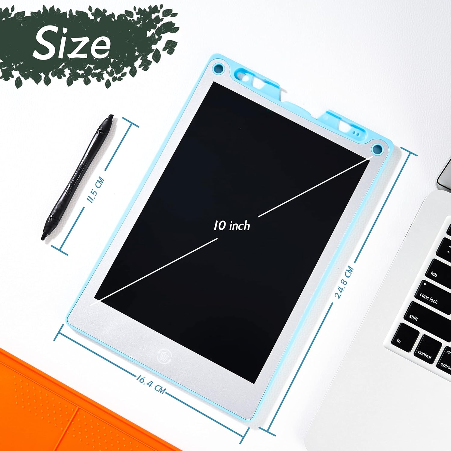 LCD Writing Tablet for Kids Set of 2 - Colorful Doodle Board - 10 Inch Erasable Reusable Drawing Pad- Orange Blue, Learning Toys Gift for 3 4 5 6 Years Old Birthday Stocking Stuffer Christmas Gifts - Image 7