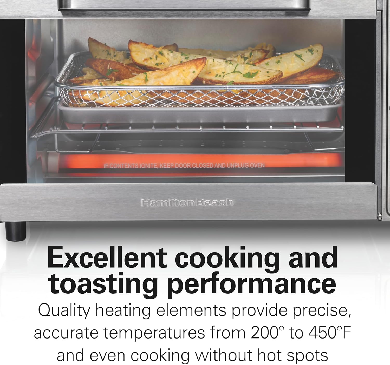 Hamilton Beach Sure-Crisp Air Fryer Toaster Oven Combo, Fits 9” Pizza, 4 Slice Capacity, Powerful Circulation, Auto Shutoff, Stainless Steel (31403) - Image 7