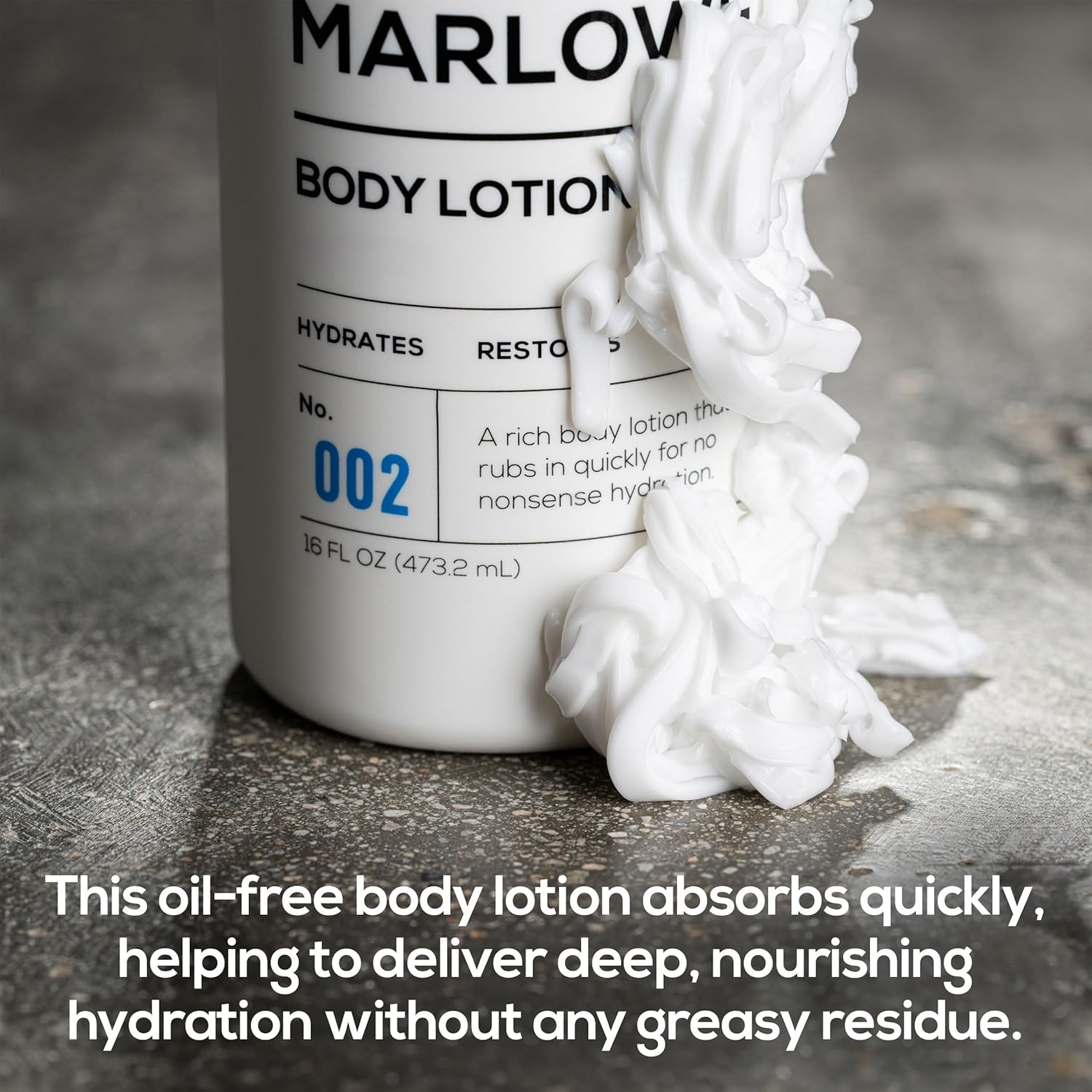 No. 002 Moisturizing Body Lotion 16 oz, Daily Dry Skin Lotion for Men, Made with Hydrating Natural Aloe Vera, Vegan, Oil Free, Light Fresh Tonka Scent - Image 3