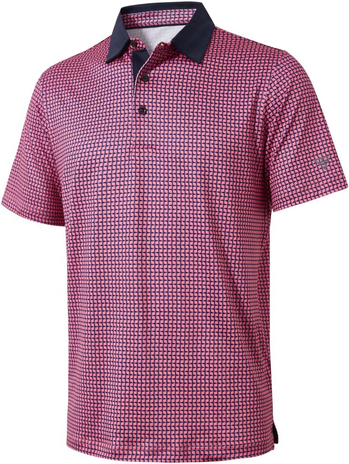Men's Golf Polo Shirts Short Sleeve Striped Performance Moisture Wicking Dry Fit Golf Shirts for Men - Image 2