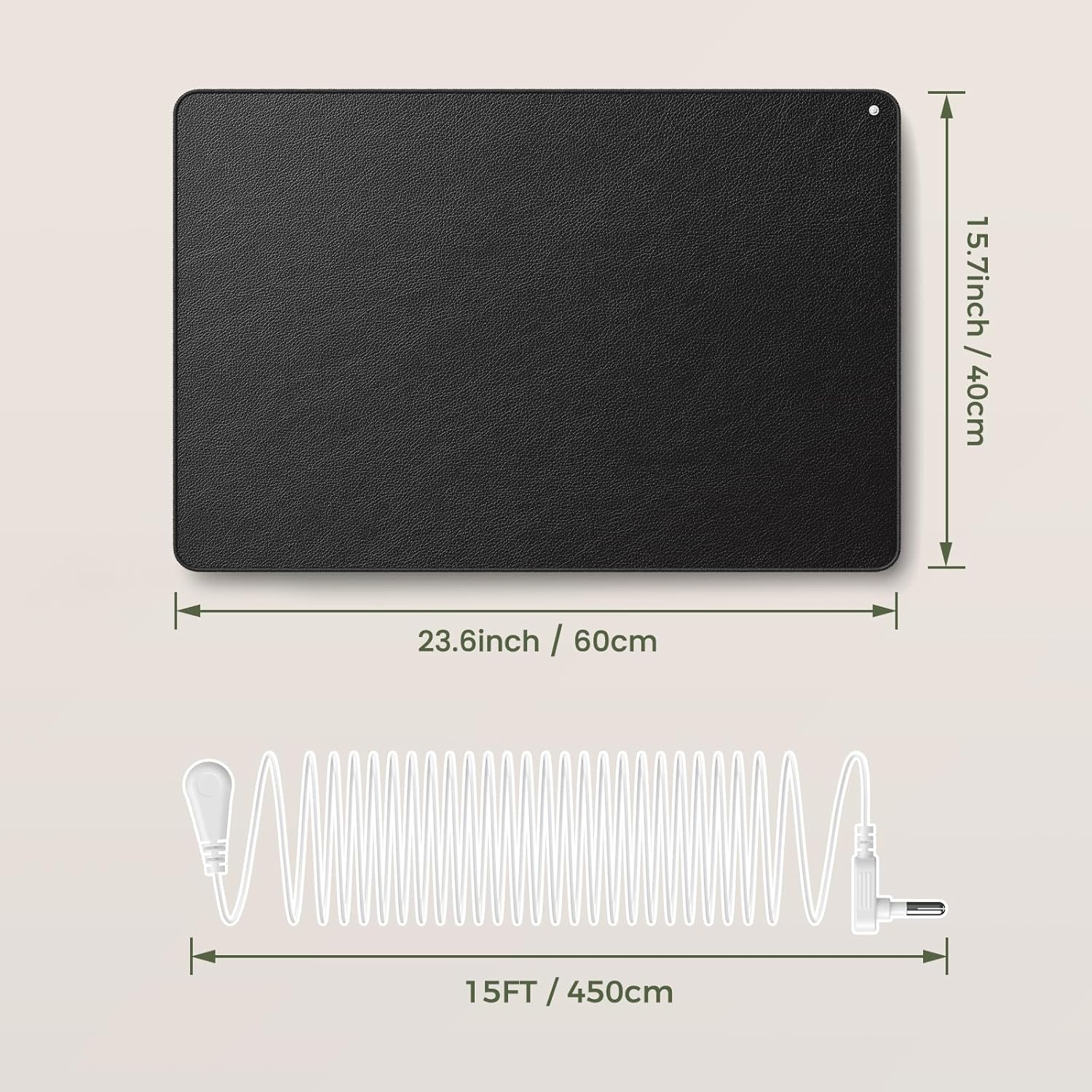Grounding Mat for Sleep, Energy, Pain Relief, Inflammation, Balance, Wellness. Earth Connected Therapy. Indoor Grounding at Home, Office, Work. 15 Foot Cord Included. Conductive Carbon - Image 6