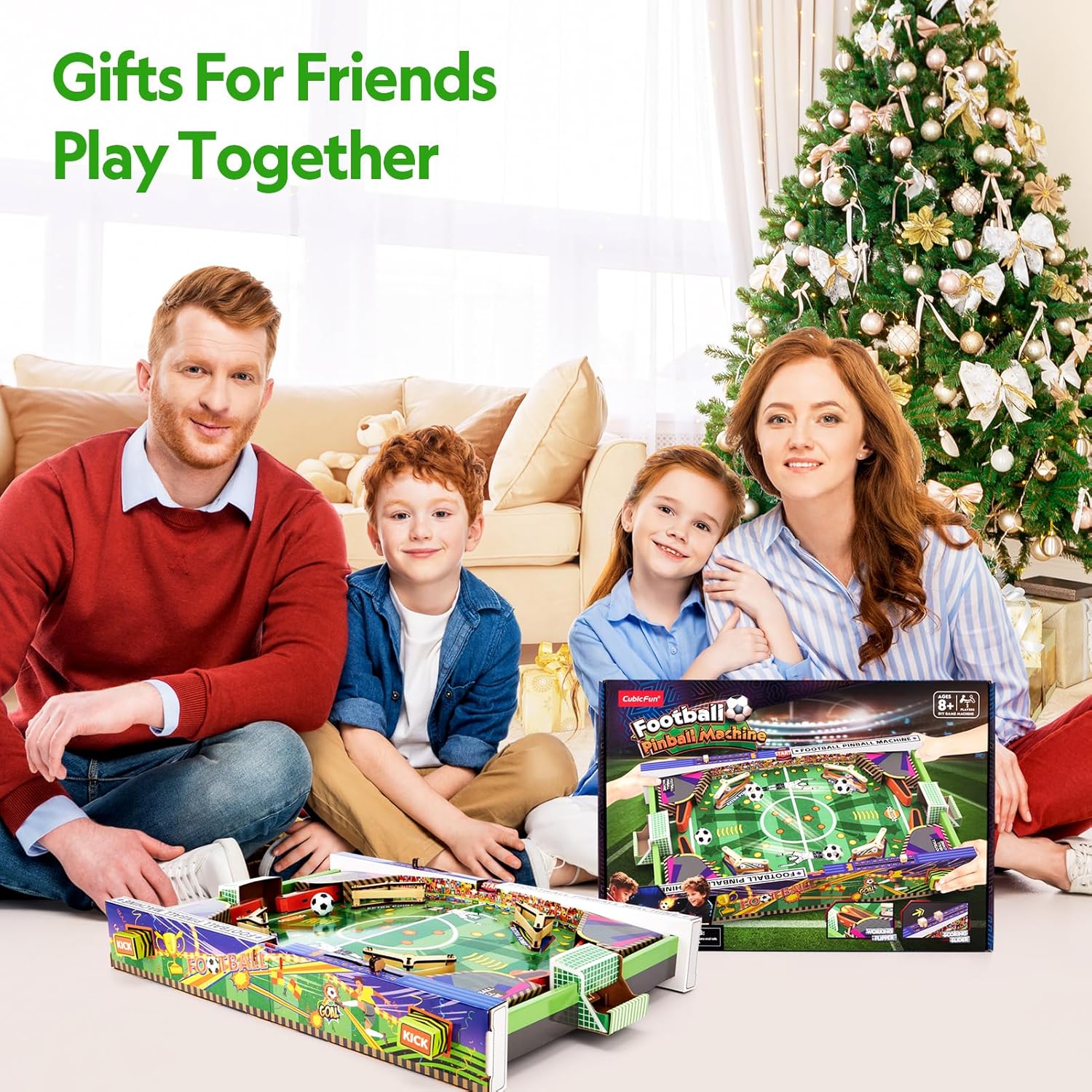 CubicFun DIY Pinball Machine Toy for Kids Ages 8-14, STEM Toys Screen-Free Soccer Game Educational 3D Puzzle, Christmas for Kids Ages 8-13, Develops Problem-Solving & Hand On Skills - Image 8