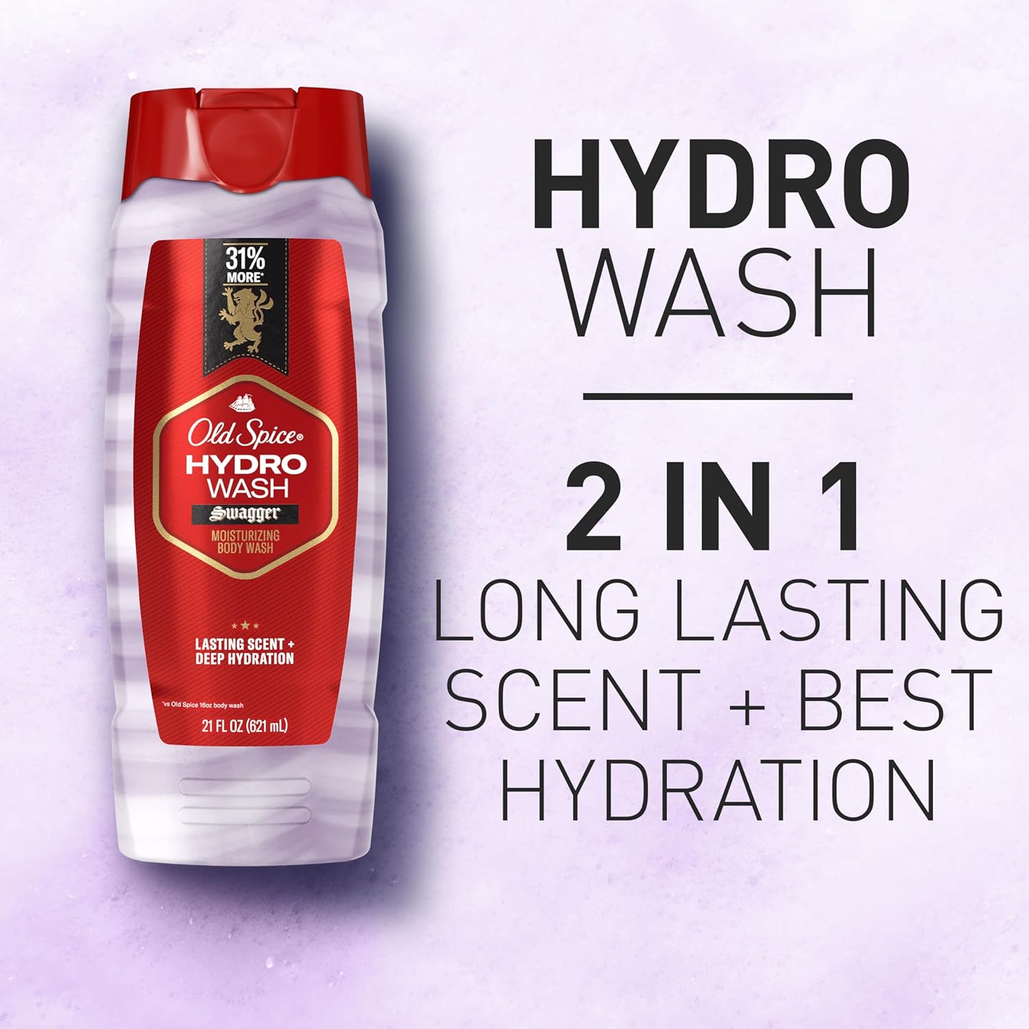 Old Spice Body Wash for Men Moisturizing Hydro Wash, Swagger Scent, 21 oz, Two Pack - Image 6