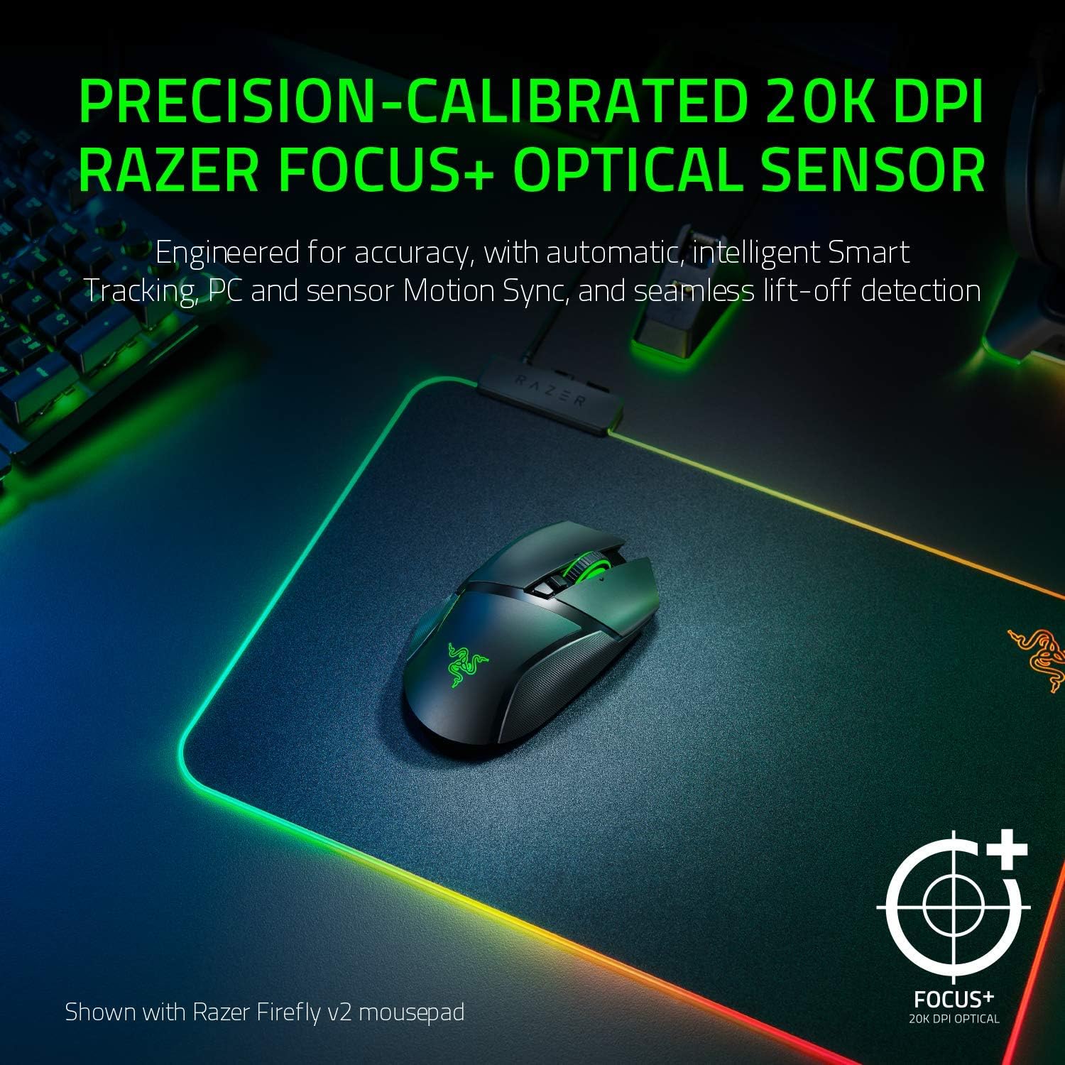 Razer Basilisk Ultimate HyperSpeed Wireless Gaming Mouse: Fastest Gaming Mouse Switch - 20K DPI Optical Sensor - Chroma RGB Lighting - 11 Programmable Buttons - 100 Hr Battery - Classic Black - Image 4