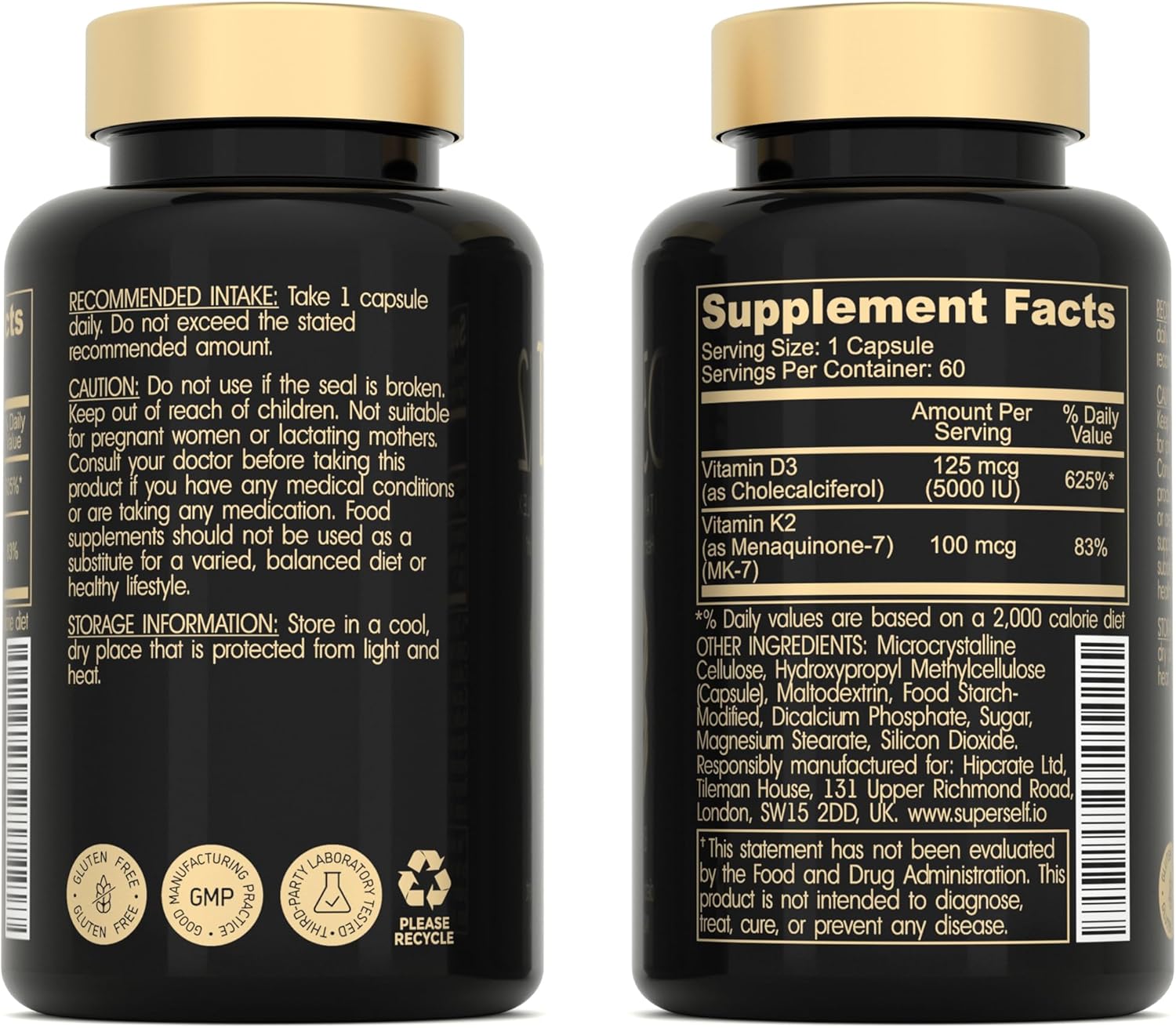 Vitamin D3 K2 Capsules - Vitamin D3 5000 IU and Vitamin K MK7 100mcg - 60 Capsules - USA Made Vegetarian Vitamin D Supplement - High Strength VIT D for Bones, Muscle, Teeth, Immune System - Image 4