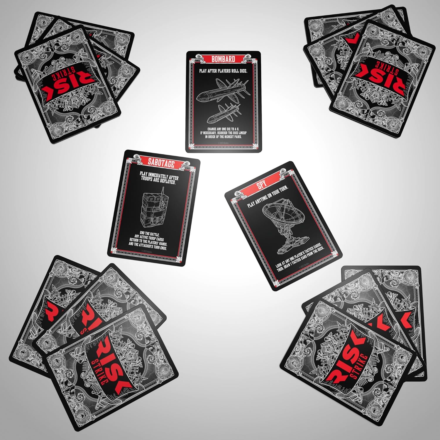 Hasbro Gaming Risk Strike Cards and Dice Game for Adults, Teens, and Kids Ages 10+, Quick-Playing Strategy Card Game for 2-5 Players, 20 Min. Average, Family Games - Image 9