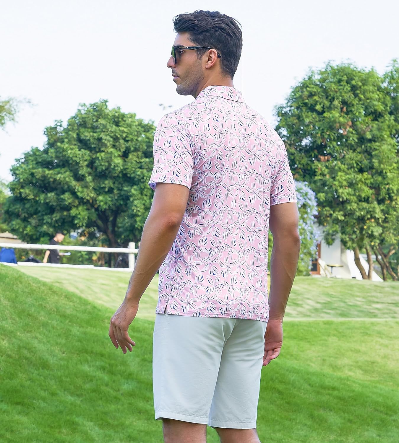 Alex Vando Mens Hawaiian Golf Shirt Moisture Wicking Digital Print Golf Shirts for Men - Image 6