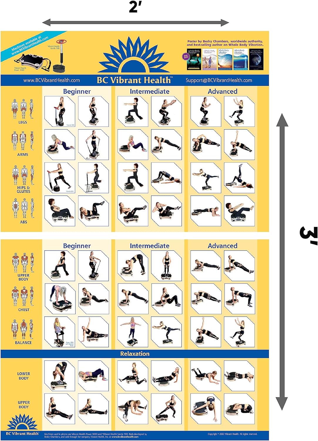 Vibration Plate Exercise Machine Ultimate Vibe with Workout Poster - Whole Body Vibrating Plate Exercise Machine with Resistant Bands – Remote Control Included - Image 5