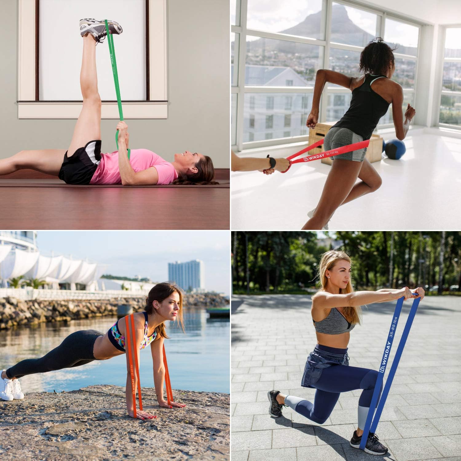 Resistance Bands, Pull Up Bands, Workout Bands for Exercise, Thick Heavy Resistance Band Set with Door Anchor, Elastic Bands for Body Stretching, Crossfit Training at Home/Gym Men & Women Women - Image 8
