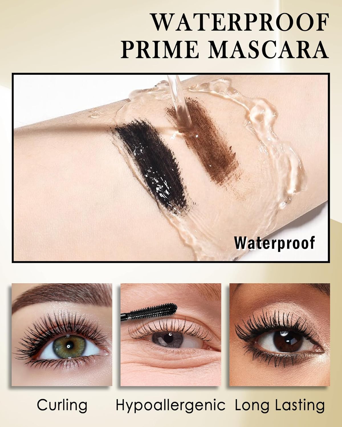 Brown Mascara for Older Women 60 Plus, Tube Máscara Volume and Length for Mature Women with Thinning Lashes, Hypoallergenic Prime Mascara for Sensitive Eyes, Non Clumping Waterproof Long Lasting-02 - Image 6
