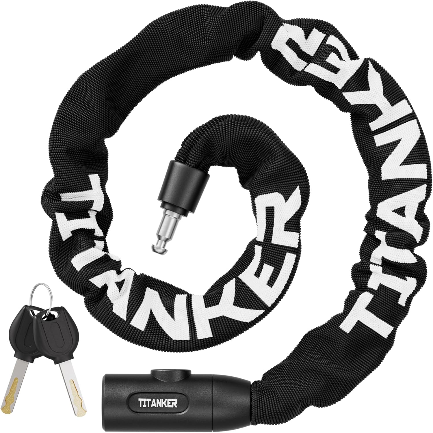 Titanker Heavy Duty Bicycle Lock Chain with Keys - 3 Feet Anti-Theft Lock for Bikes, Motorcycles, Doors, Gates, Fences, Grills (6mm Thick) - Image 2
