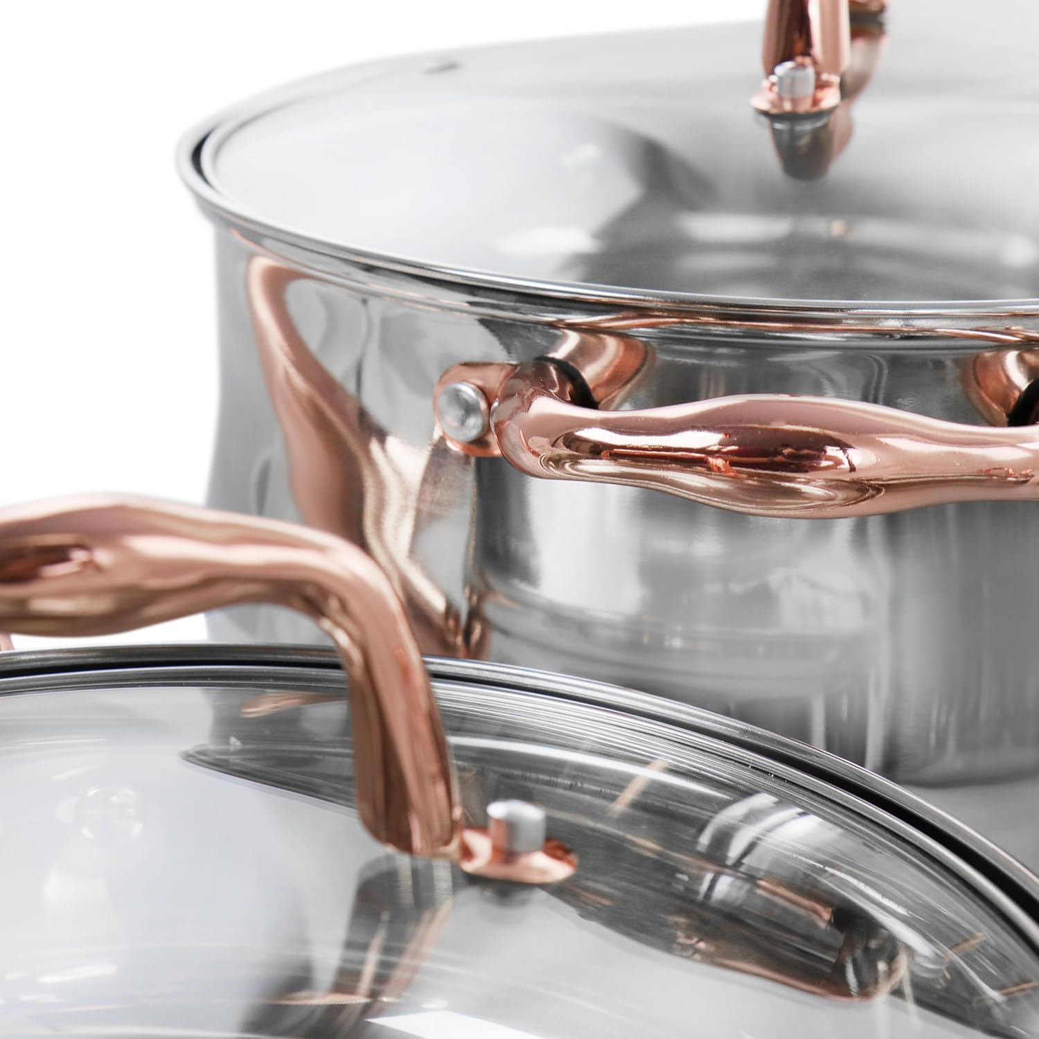 Gibson Home Bransonville 8 Piece Stainless Steel Cookware Set in Chrome and Bronze - Image 10