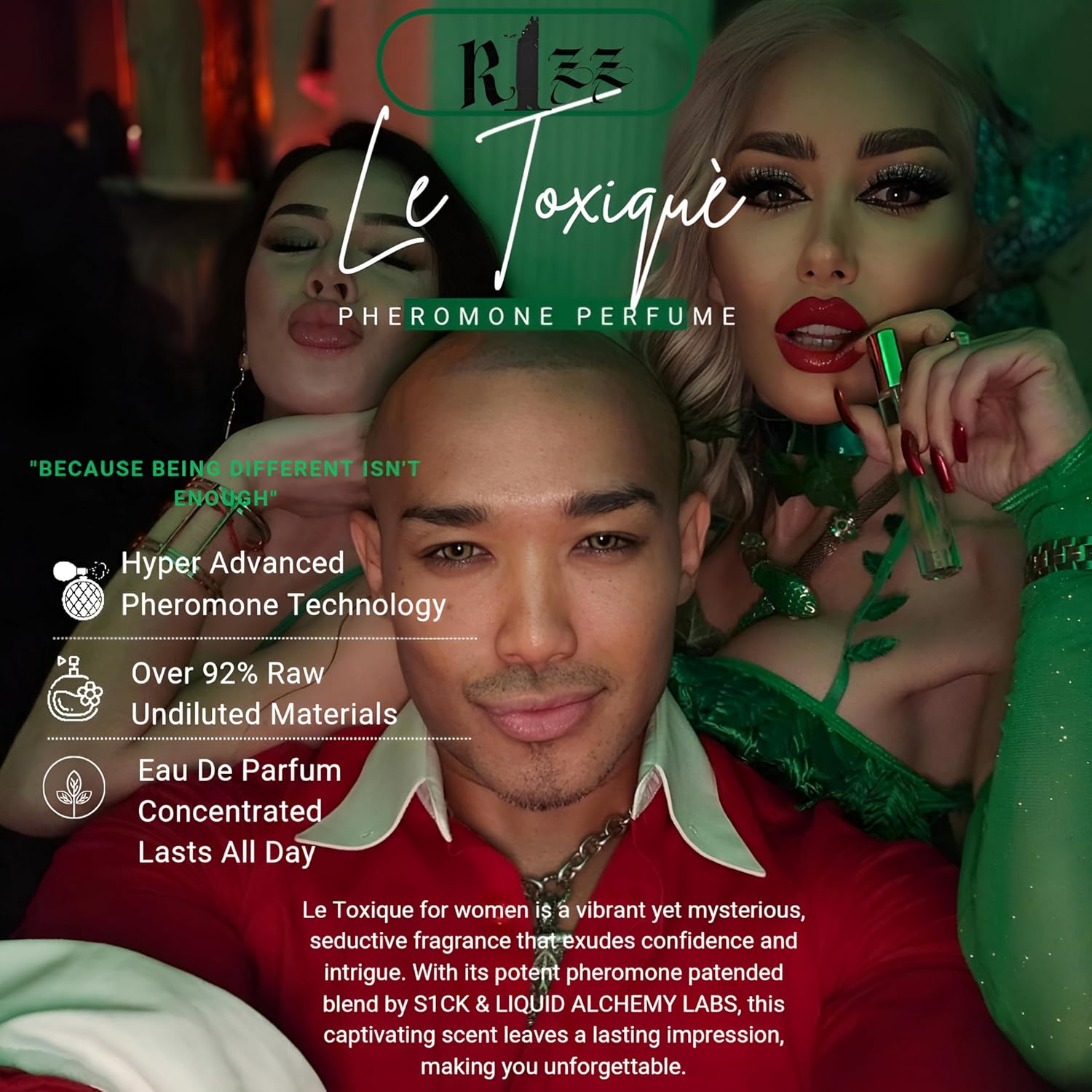 Le Toxique Pheromone-Infused Perfume for Women Raw Pheromones Attraction & Confidence USA-Made Bold Strength Scent for Her - Image 4