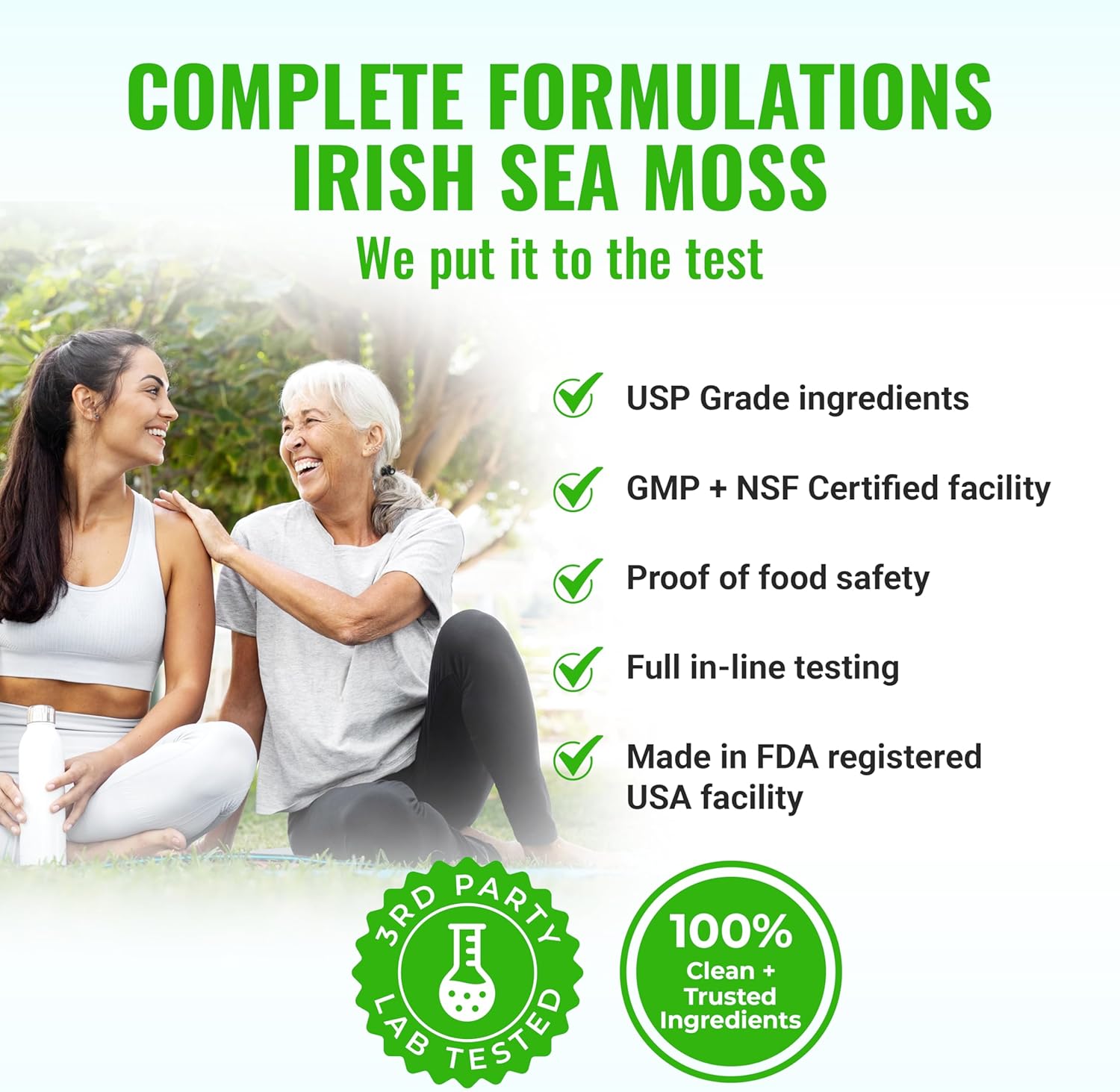 Sea Moss Supplement Blend with Black Seed Oil Ashwagandha Turmeric Bladderwrack, Burdock & Vitamin C & D3 with Elderberry Manuka Dandelion Yellow Dock Iodine - Image 5