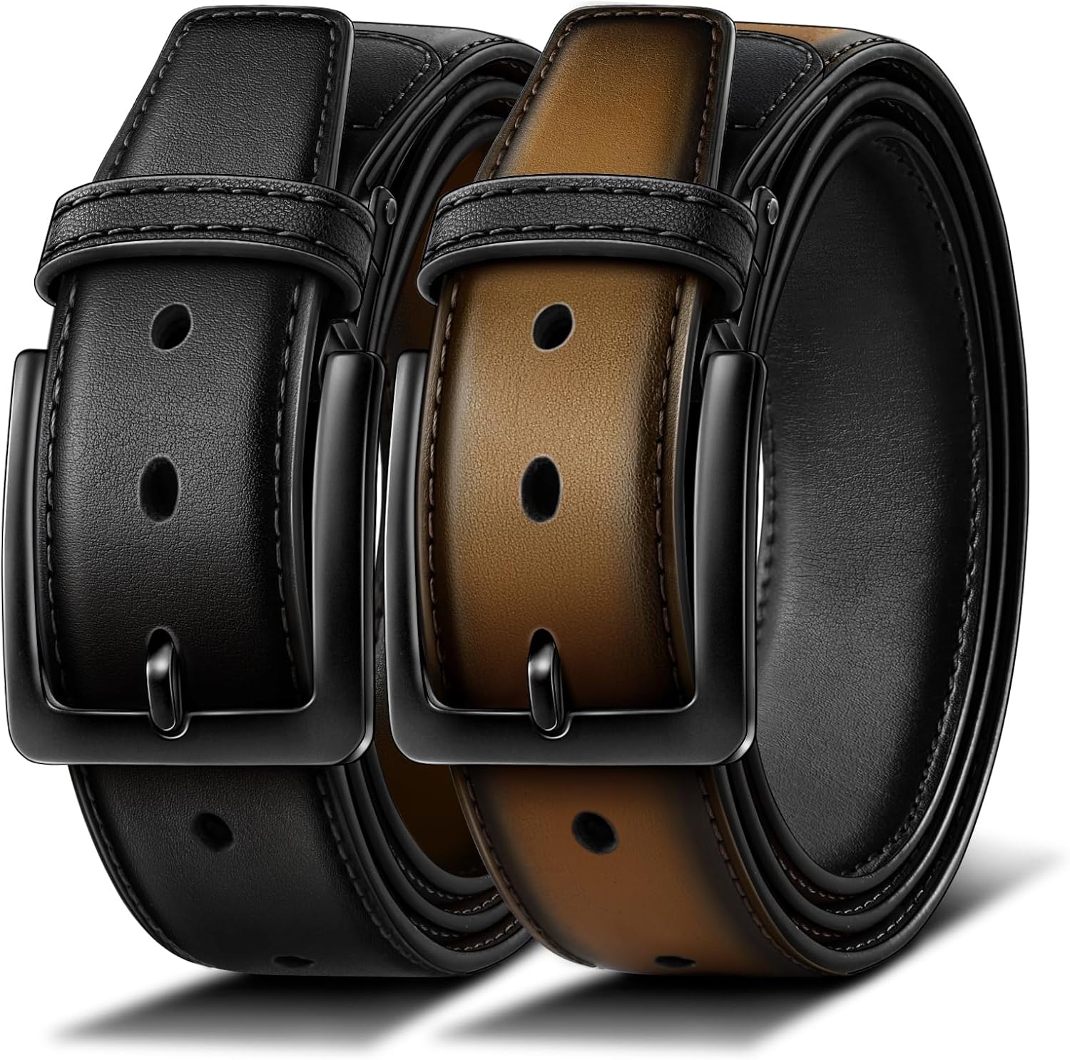 KEMISANT Men Belt,Reversible Leather Belt For Men Gift Casual Dress Golf Pants Jeans Gift Boxed - Image 2