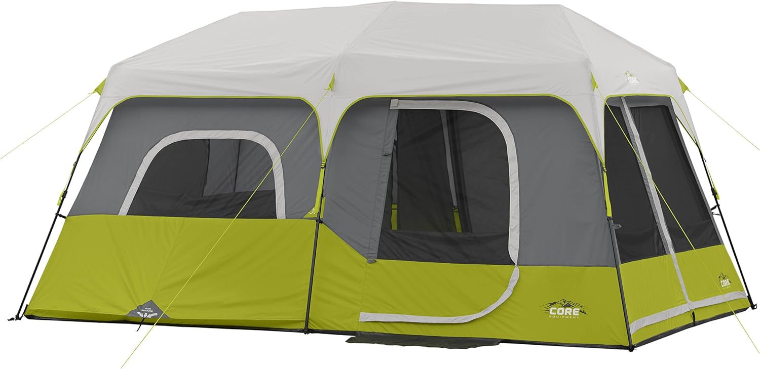 Core 9 Person Instant Cabin Tent - 14' x 9', Green (40008) - Image 2