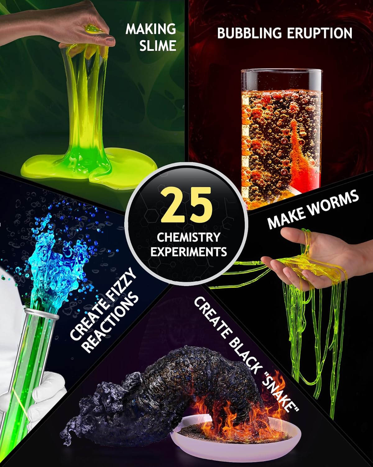 Japace STEM Science Experiment Kits for Kids - Science Learning Toy Gifts for Boys and Girls, 4-in-1 Projects: Earth Science, Chemistry Lab, Magic Tricks, and Physics, with 105 Hands-on Activities - Image 4