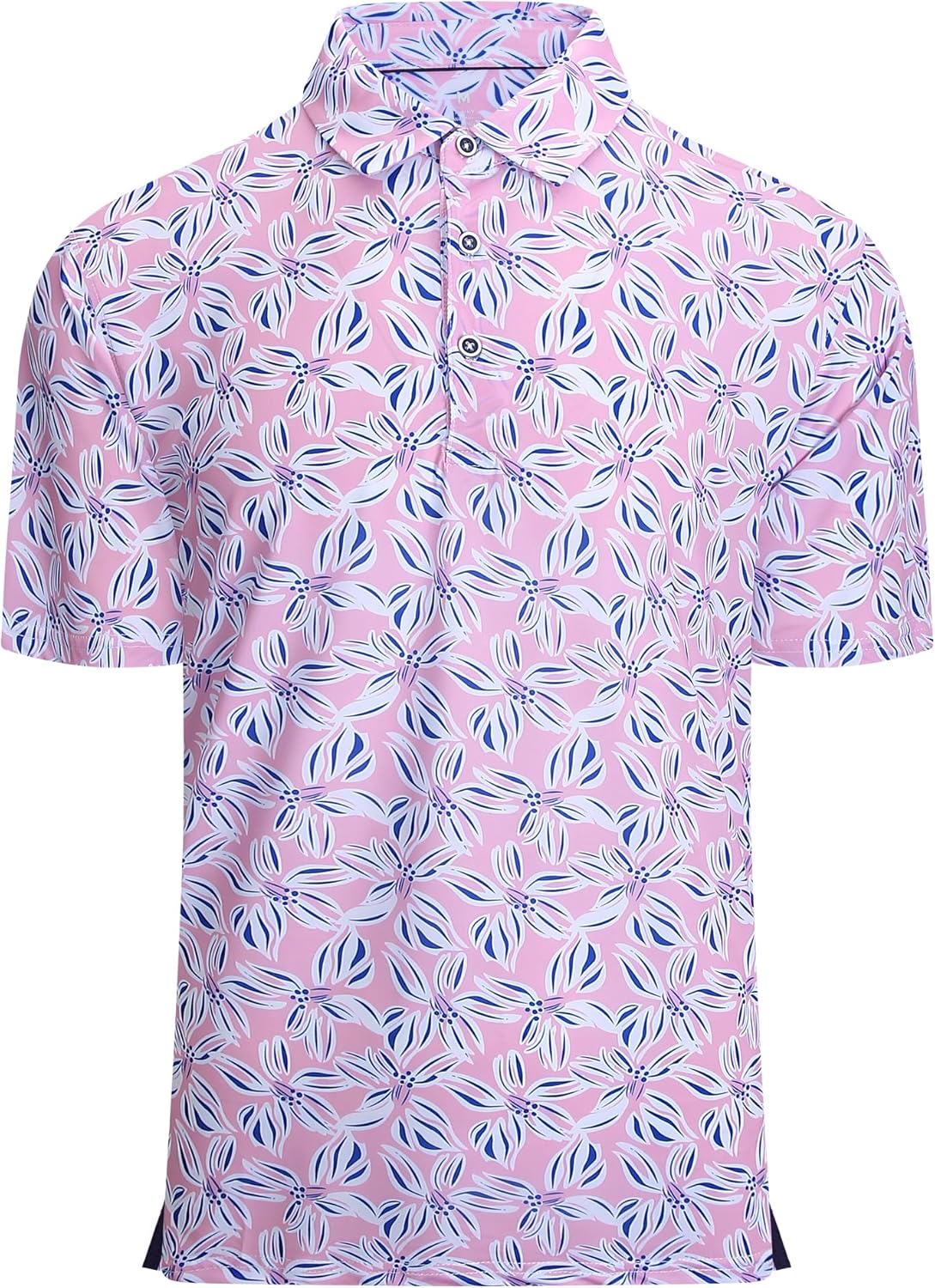 Alex Vando Mens Hawaiian Golf Shirt Moisture Wicking Digital Print Golf Shirts for Men - Image 2