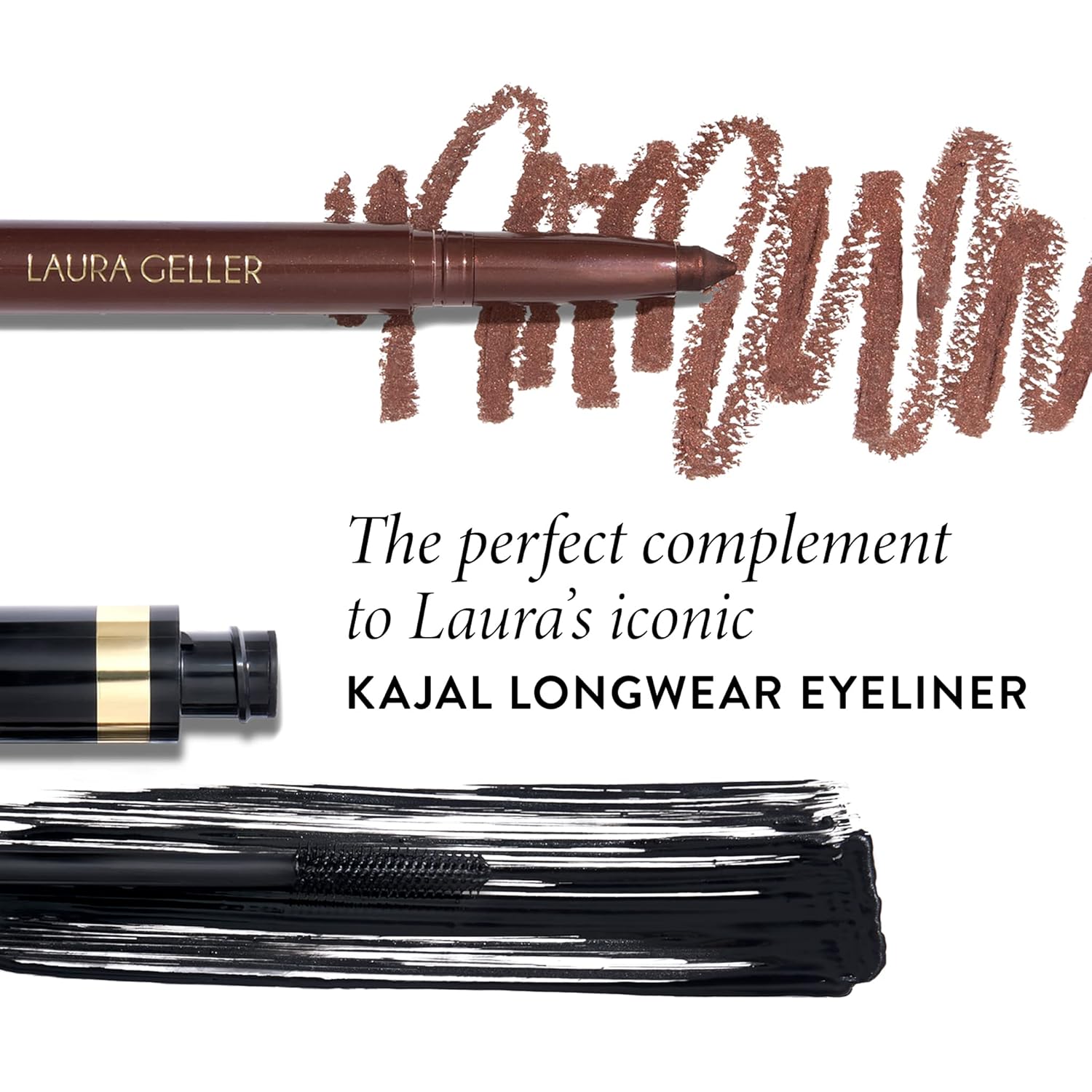 LAURA GELLER NEW YORK Kajal Longwear Mascara - Lengthening, Defining, Curling, Buildable Formula Eye Makeup - Innovative Curling Brush - 1 count - Image 5