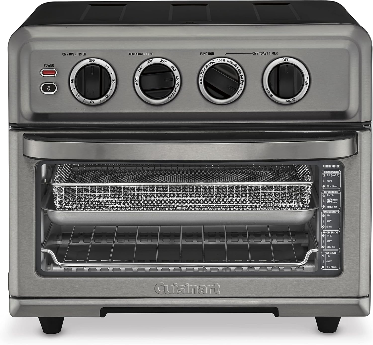 Cuisinart Air Fryer + Convection Toaster Oven, 8-1 Oven with Bake, Grill, Broil & Warm Options, Black Stainless Steel, TOA-70BKS - Image 2
