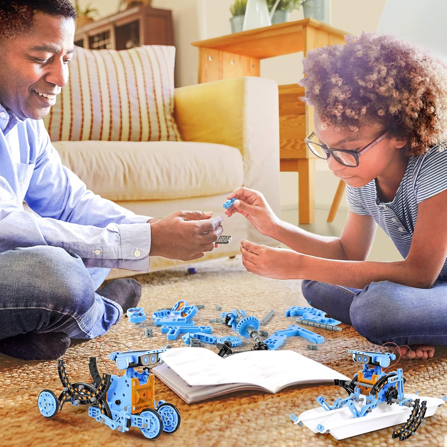 Sillbird STEM 12in1 Solar Robot Toys for Ages 8-13, Solar and Cell Powered Dual Drive Motor DIY Building Science Educational Kit, Gift for Kids 8 9 10 11 12 13 Years Old - Image 7