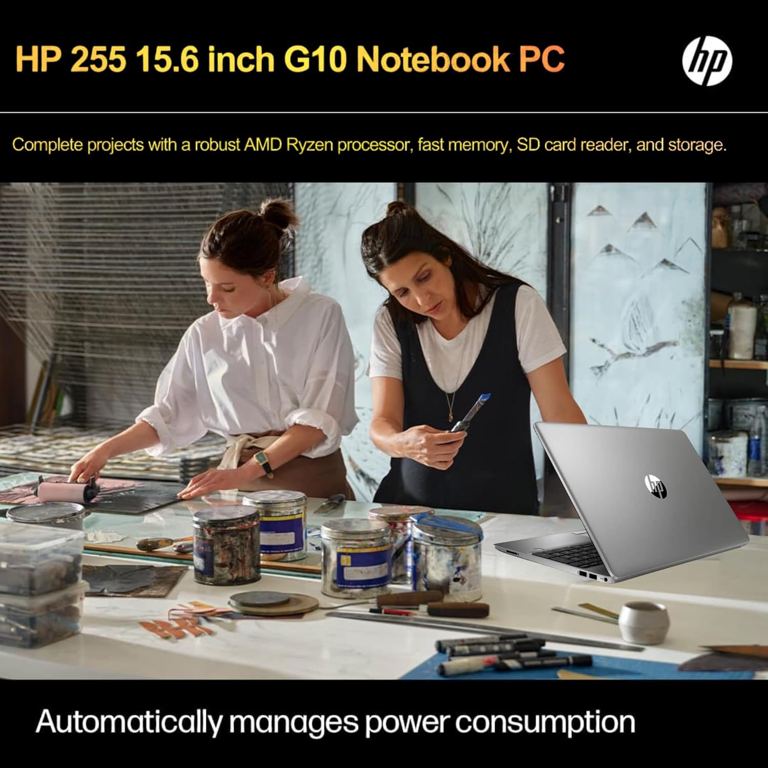 HP 255 G10 Laptop for Home or Work, 16GB RAM, 1TB SSD, 15.6" Full HD, Ryzen 3 7330U (Beat Intel i5-1135G7), HDMI, USB-C, Windows 11 Pro, Business and Fun Ready - Image 6