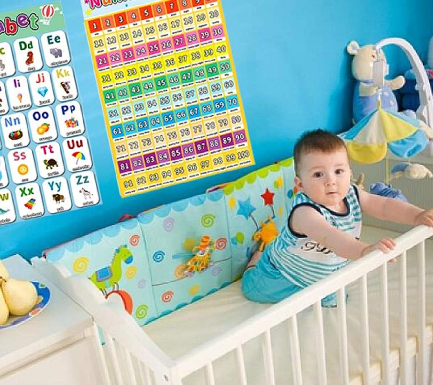 LaVenty 2 PCS Educational Preschool Poster ABC Alphabet Poster for Toddlers and Kids Nursery Home school Kindergarten Classroom - Image 7