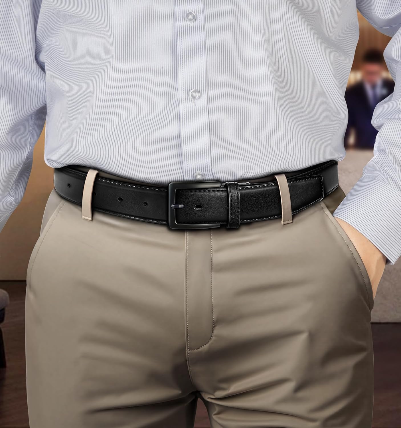 KEMISANT Men Belt,Reversible Leather Belt For Men Gift Casual Dress Golf Pants Jeans Gift Boxed - Image 6
