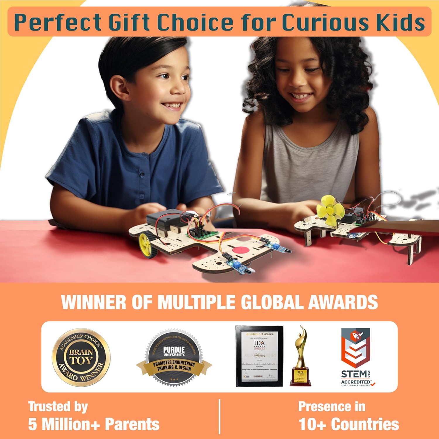 Butterfly Edufields 10in1 STEM Robotics Kit for Kids 8-12-14, Robot Kit for 8-10, Electronics for Kids 8-12, Engineering Kits for Kids Age 8-12, Science Kits for Kids Age 12-14, Circuit Board for Kids - Image 7