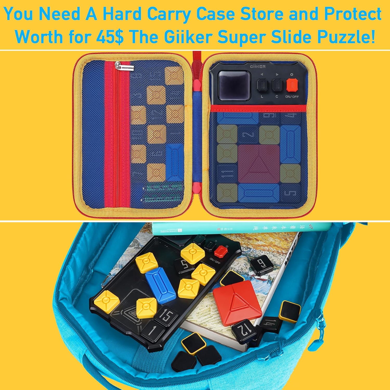 Aenllosi Hard Travel Case Compatible with Giiker Super Slide Puzzle Games,Protective Holder for Kids Teens Adults Brain Puzzles & Accessories (Case Only) - Image 7