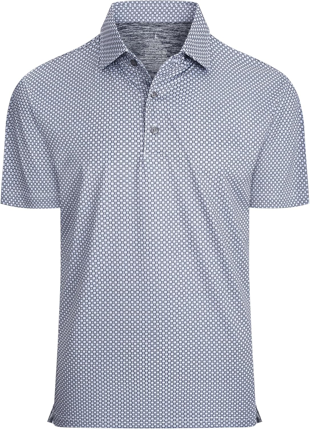 Alex Vando Mens Golf Shirt Moisture Wicking Classic Print Golf Shirts for Men - Image 2