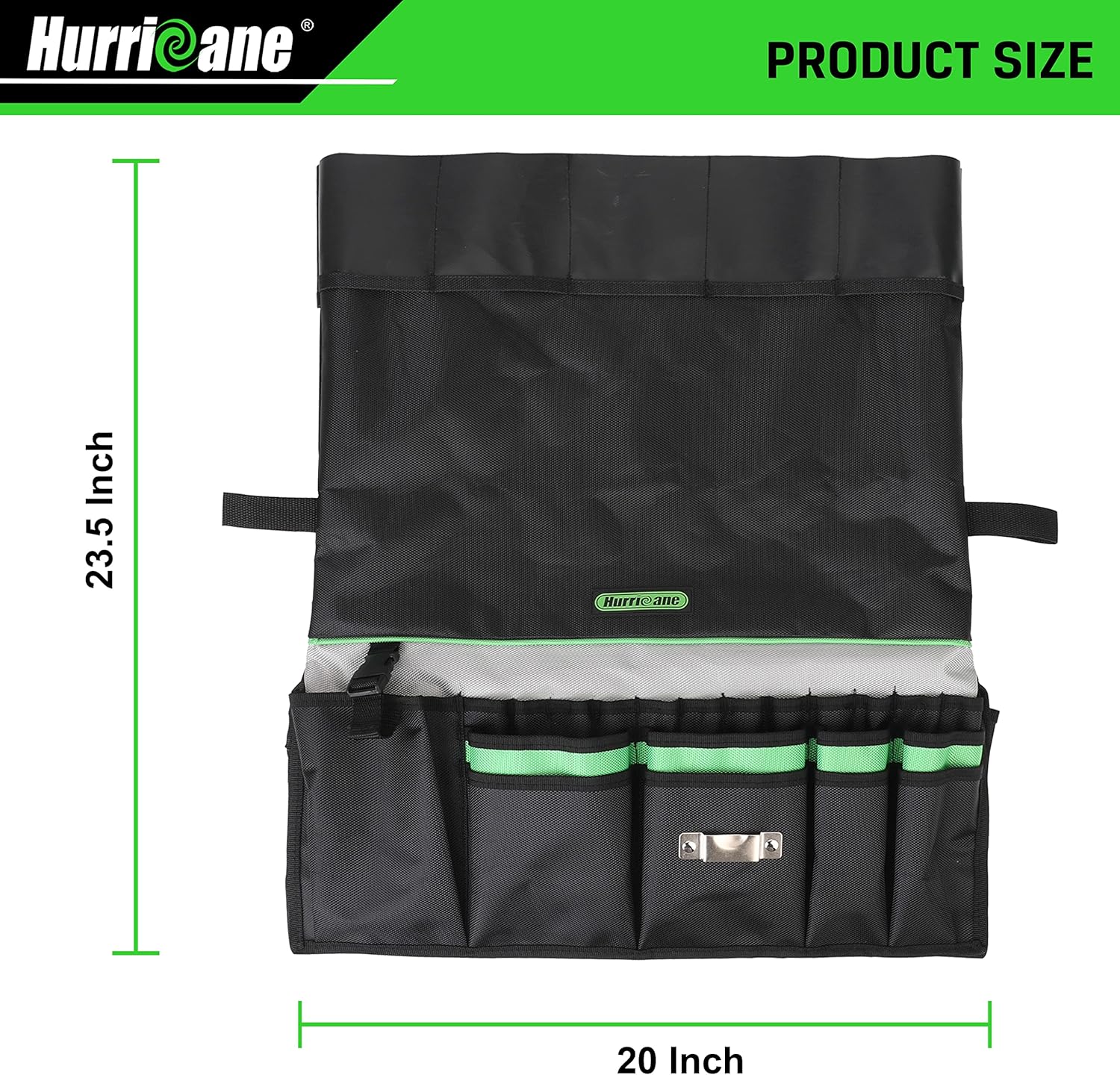 HURRICANE 5 Gallon Bucket Tool Bag Organizer, Garden Tool Caddy with 52 Pockets, Waterproof for Most Buckets - Image 7
