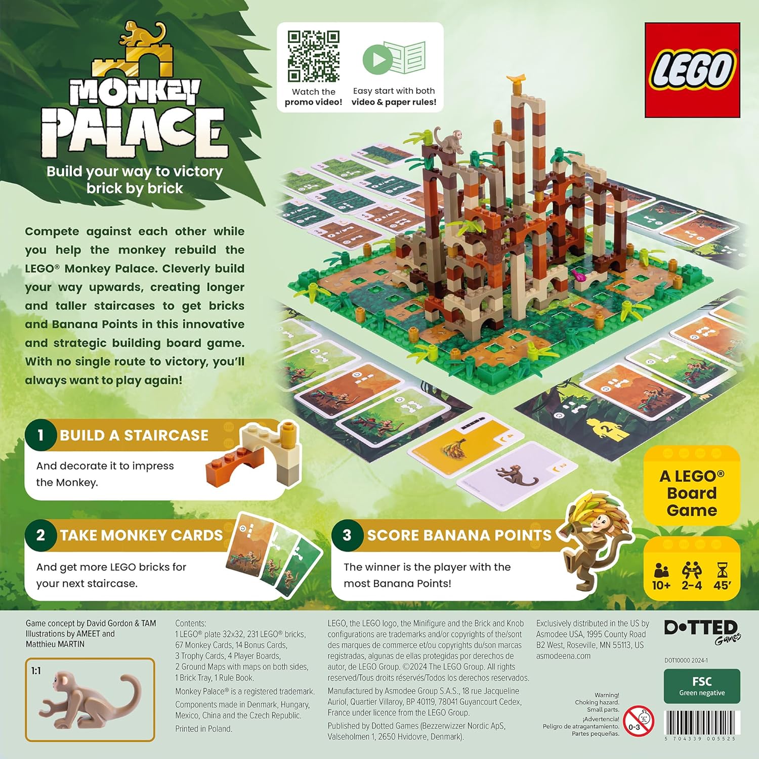 Monkey Palace: A Lego Board Game - Build Your Way to Victory Brick by Brick! Fun Family Brick-Building Game for Kids & Adults, Ages 10+, 2-4 Players, 45 Minute Playtime, Made by Dotted Games - Image 3