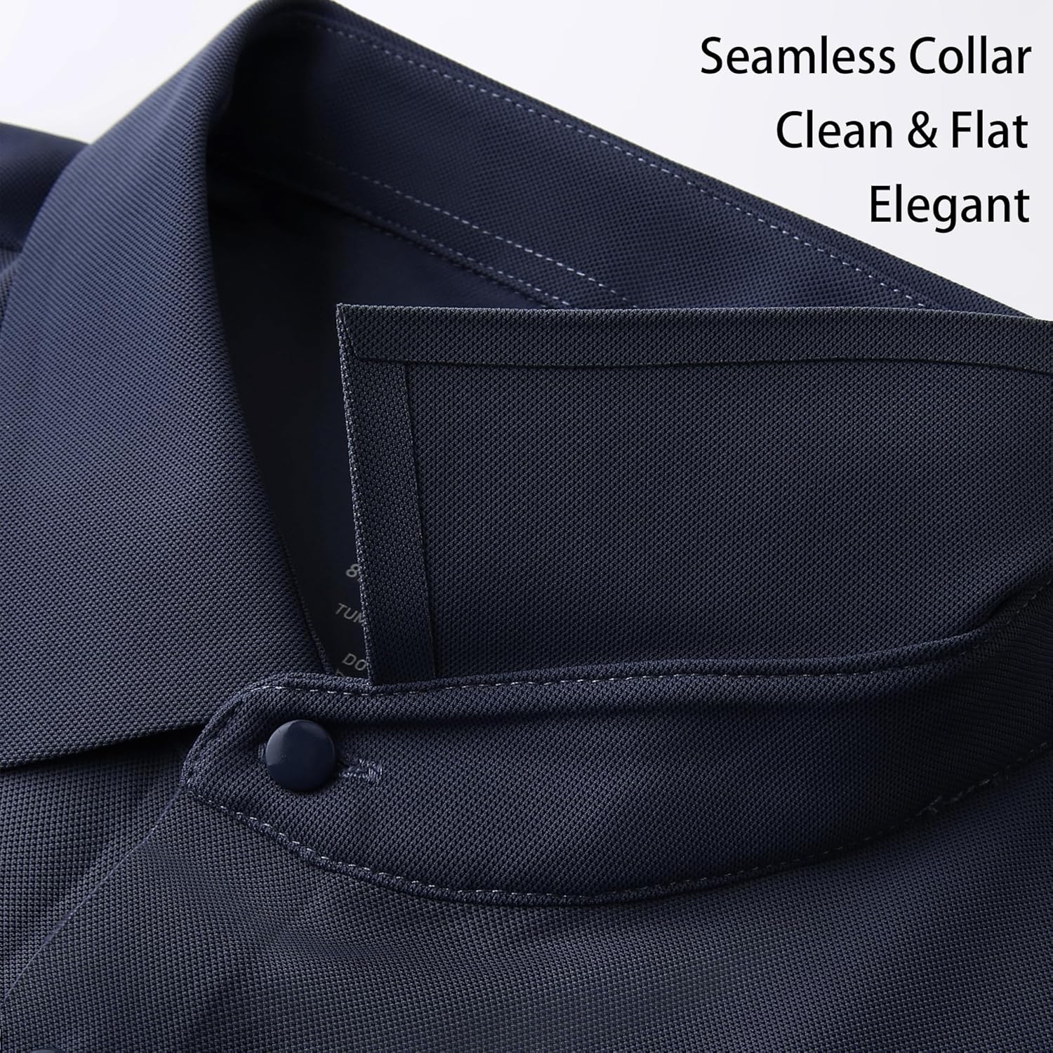 Alex Vando Mens Seamless Golf Shirt Moisture Wicking Quick-Dry Tailored Fit Polo Shirts - Image 6