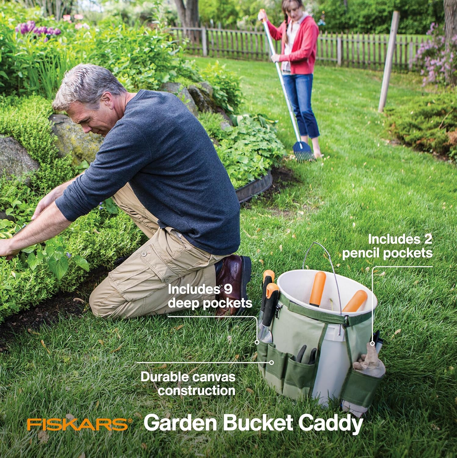 Fiskars Garden Tool Bucket Caddy 5 Gal, (Bucket and Tools Not Included) - Image 6