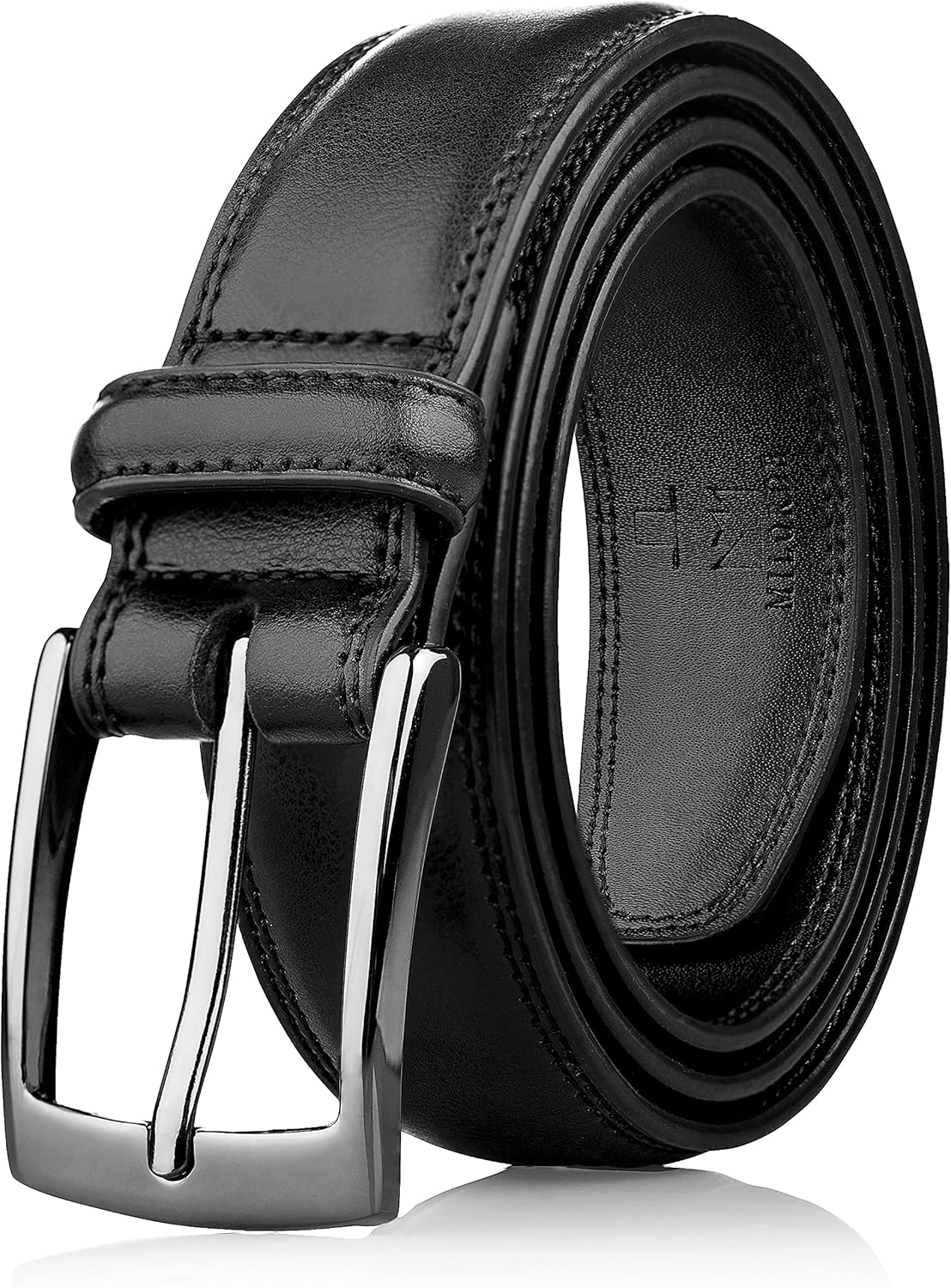 MILORDE Men's Genuine Leather Dress Belt, Handmade, 100% Cow Leather, Fashion & Classic Designs for Work Business and Casual - Image 2