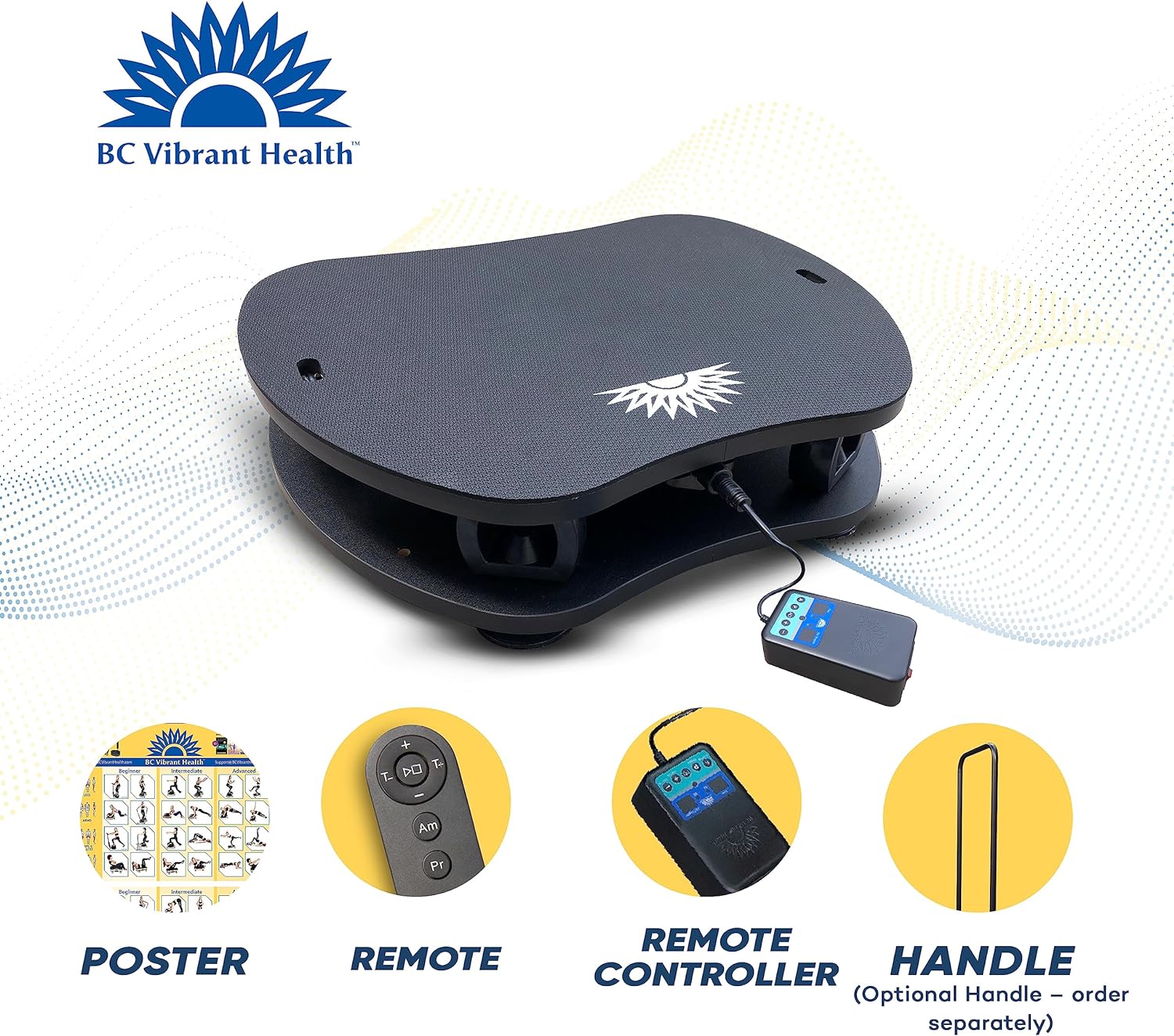 Vibration Plate Exercise Machine Ultimate Vibe with Workout Poster - Whole Body Vibrating Plate Exercise Machine with Resistant Bands – Remote Control Included - Image 3