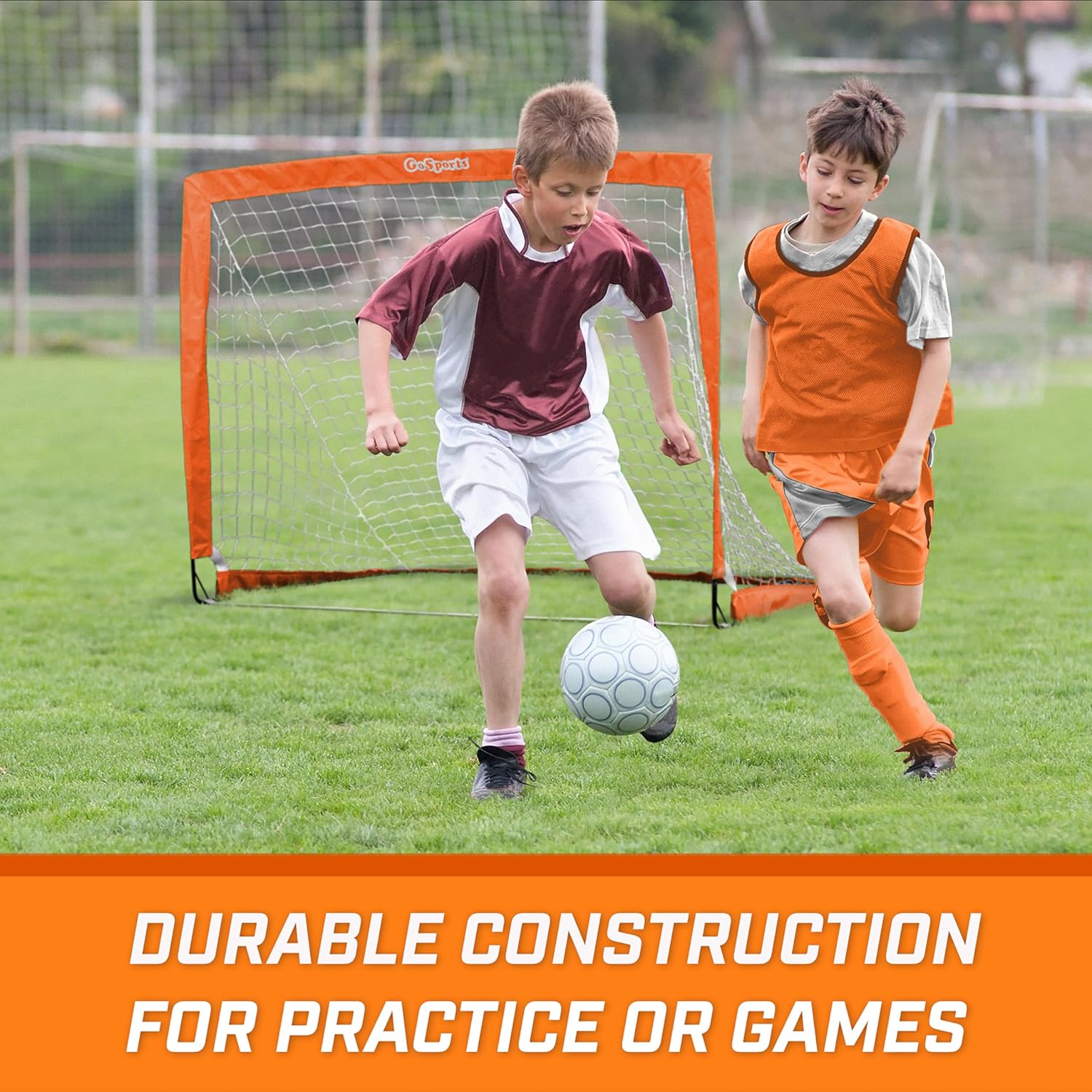 GoSports Portable Soccer Goals for Kids - 13 Color Options - Choose 4 x 3 ft or 6 x 4 ft - Team Tone Pop Up Nets for Backyard - Image 4