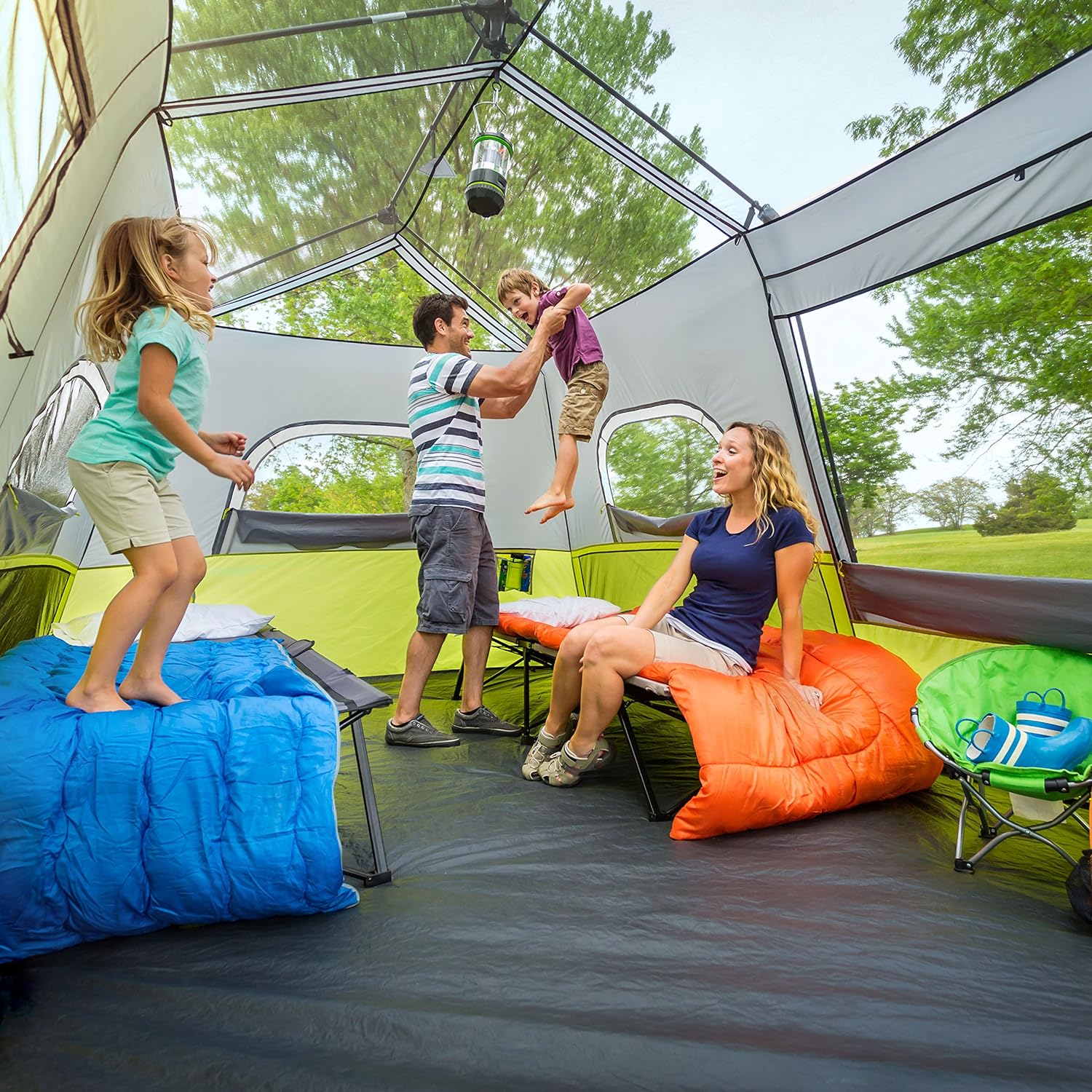 Core 9 Person Instant Cabin Tent - 14' x 9', Green (40008) - Image 3