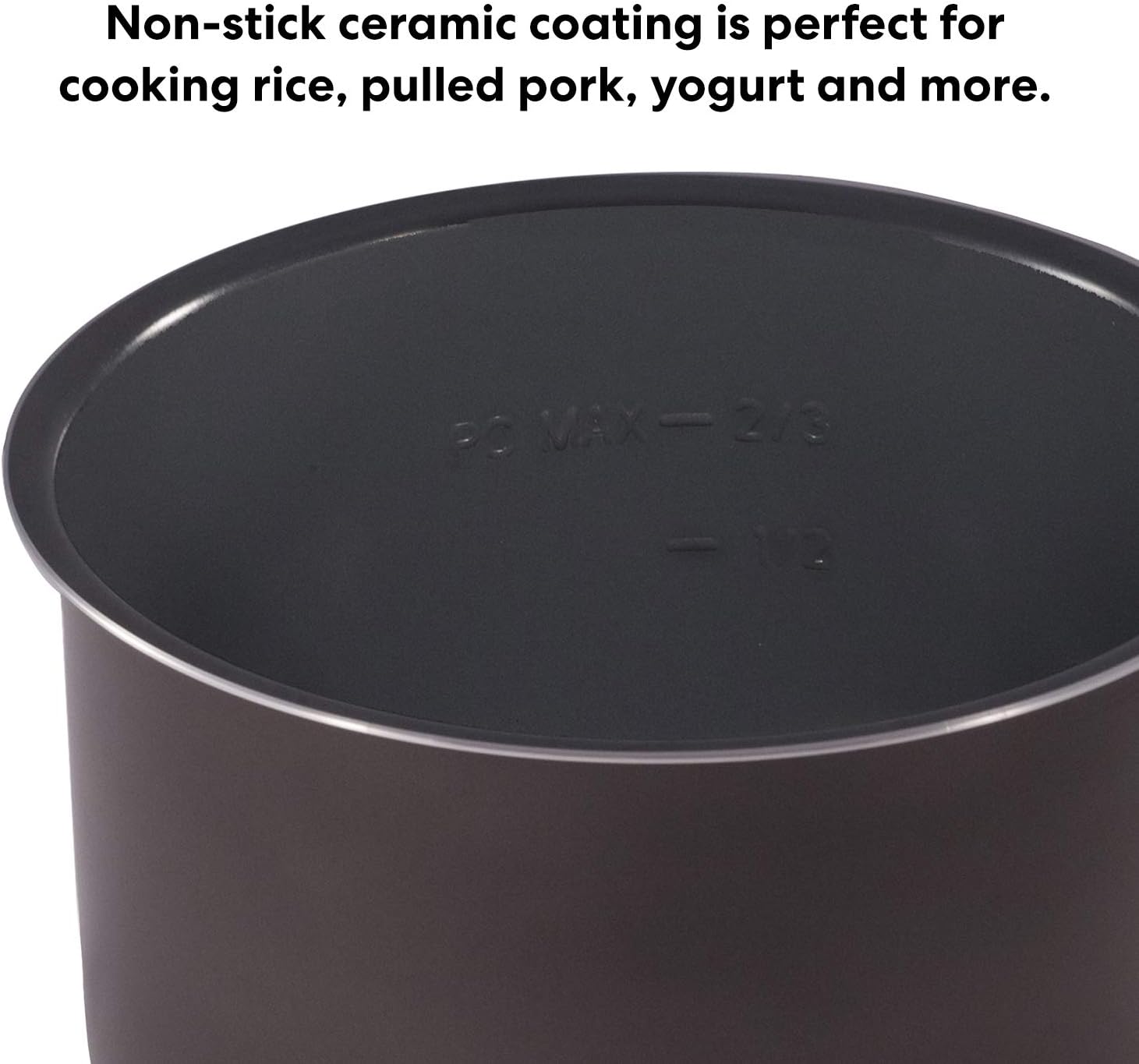 Instant Pot Ceramic Inner Cooking Pot - 6 Quart and Silicone Cover 5 & 6 quart - Image 3