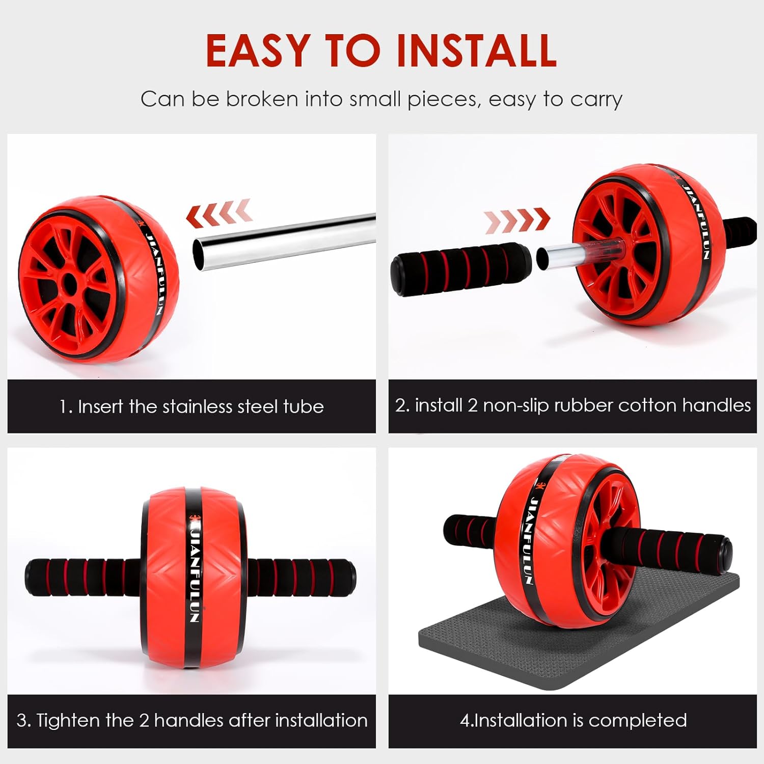 Ab Roller Wheel, Ab Roller for Abs Workout, Ab Roller Wheel Exercise Equipment for Core Workout, Ab Wheel Roller for Home Gym, Ab Workout Equipment for Abdominal Exercise - Image 6