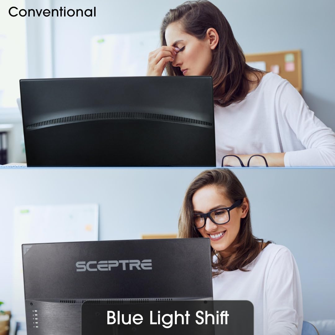 Sceptre 24 Inch Ultra Thin Ultra Slim 1080P 75Hz LED Monitor HDMI VGA, Metal Black (E248W-1920R) - Image 8