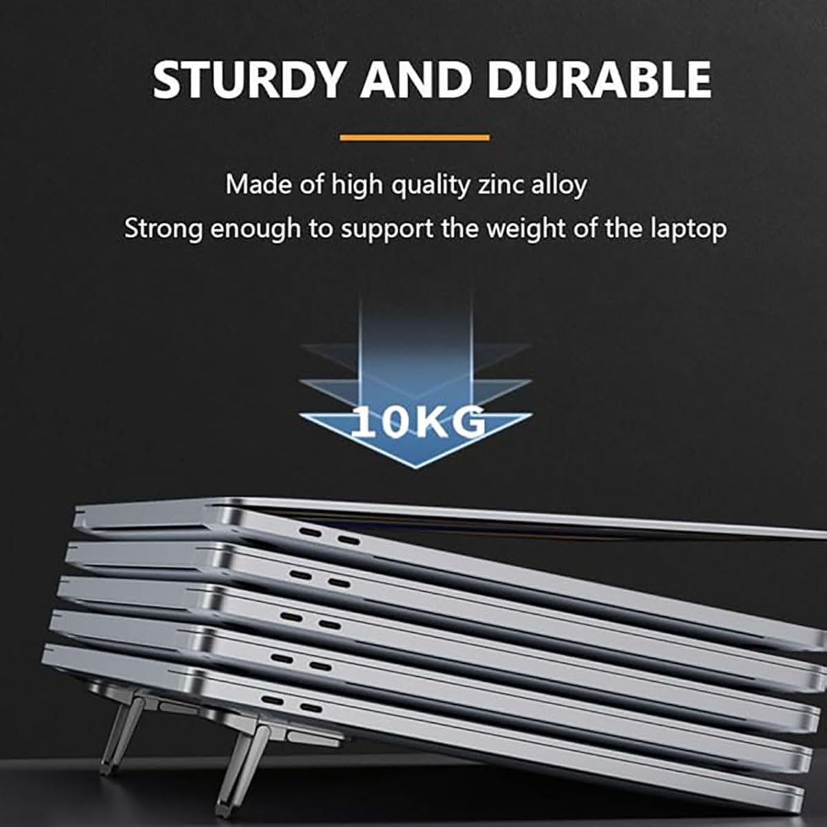 Portable Invisible Laptop Stand for Razer Blade 16 Laptop,Aluminum Alloy Mini Foldable Self-Adhesive Laptop Stand with 2 Adjustable Angles for Desk - Image 9