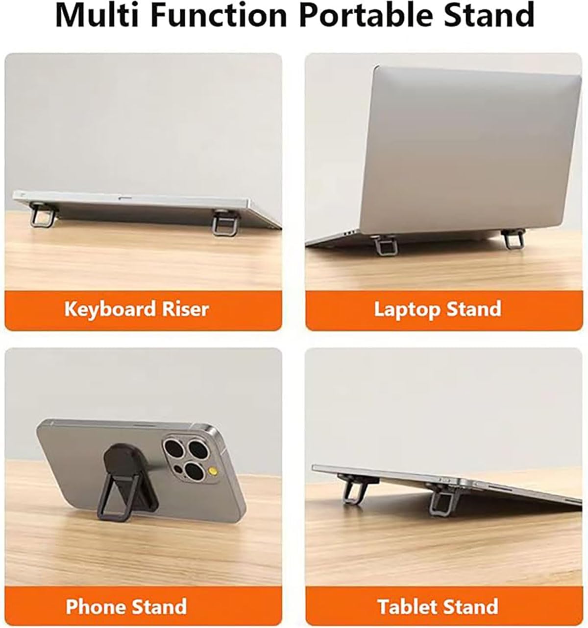 Portable Invisible Laptop Stand for Razer Blade 16 Laptop,Aluminum Alloy Mini Foldable Self-Adhesive Laptop Stand with 2 Adjustable Angles for Desk - Image 10