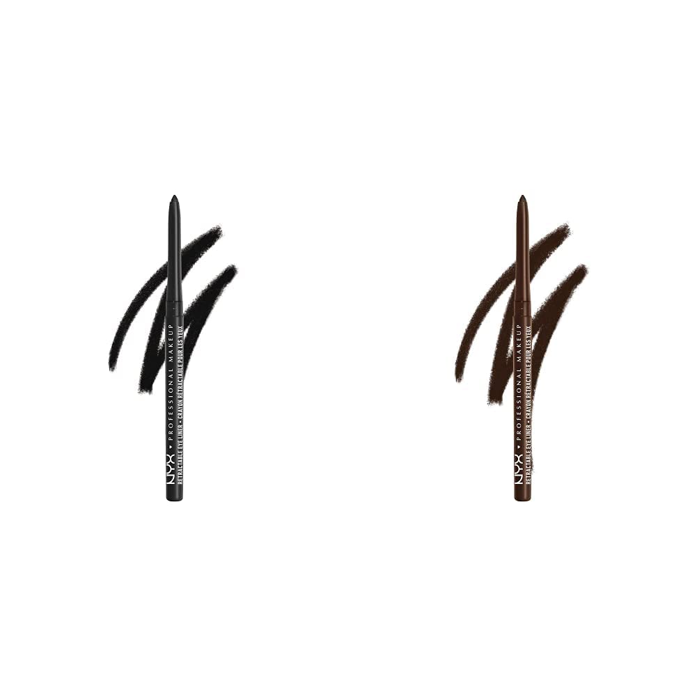 NYX Vivid Rich Mechanical Eye Pencil Retractable Eyeliner Smokin Topaz Brown & Always Onyx Black 2 Pack - Image 2