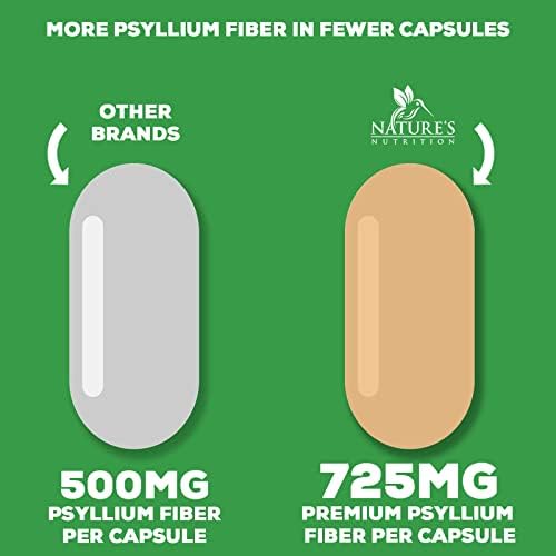 Psyllium Husk Fiber Supplement 1500mg, Natural Daily Soluble & Insoluble Fiber Pills, Psyllium Husk Powder Capsules Supports Digestion Colon Health & Regularity, Plant Based Supplement - 180 Capsules - Image 4